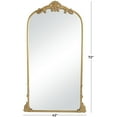 thumbnail image 3 of DecMode 42" x 72" Gold Metal Scroll Tall Ornate Arched Baroque Floor Mirror, 3 of 7