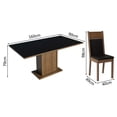 thumbnail image 4 of Juego de Comedor Madesa Mesa con Encimera de Madera 4 Sillas Negro Marrón, 4 of 4