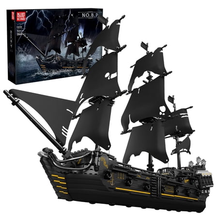 Mould King 13111 Black Pearl Ship Sailboat Pirates of the Caribbean Building Block Toy Audlt Kid Gift