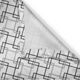 thumbnail image 4 of Ambesonne Geometric Window Valance, Intersecting Squares, 54" X 18", Black Pale Grey White, 4 of 5
