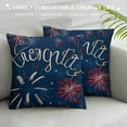 thumbnail image 3 of Pillow Covers Independence Day Red and Blue Stars Freedom Decorative Throw Pillow Cover Cushion Cases for Home Sofa Couch Chair Living Room, 3 of 5