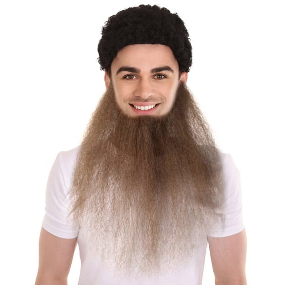 HPO Adult Men's Southern Long Beard Co Set, Brown Color Facial Human Hair,