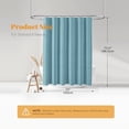 thumbnail image 7 of Boho Farmhouse Shower Curtain, Rustic Thick Striped Linen Fabric Shower Curtains Sets with Tassel, Water Resistant, Modern Aesthetic Vintage Shower Curtain with Hooks for Bathroom, 72x72, Teal, 7 of 7