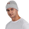 thumbnail image 6 of XIAOCHA Thick Fall‑Winter Beanie for Women，Puppy‑Embroidered Outdoor Skullcap,Light Gray, 6 of 6