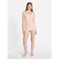 thumbnail image 2 of No Boundaries Single Jersey Lace Sleep Shorts, Women's XXS-3X, 2 of 5
