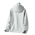 thumbnail image 5 of cllios Men's Lightweight Rain Jacket Removeable Hood Waterproof Windbreaker with Zipper Pockets Soft Shell Jackets Big and Tall Casual Jackets for Men, 5 of 5