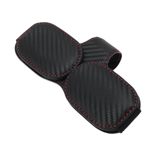 Clip para gafas de sol de coche Unique Bargains, soporte universal para parasol, cuero PU, 1 Pc
