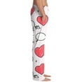 thumbnail image 3 of Fgvctg Valentine's Day Mens Pajamas Loungewear Sleepwear Wide Leg Pajamas Heart Print High Waisted Pjs Pant Plus Size Fall Spring Drawstring Lounge Pants with Pockets Light pink 3XL, 3 of 6