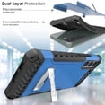thumbnail image 3 of Tri-Shield Series for Samsung Galaxy S22 Plus 5G Case, Tri-Shield [Military Grade] Rugged Cover with Metal Kickstand [Includes Wrist Strap Lanyard] - Blue, 3 of 7