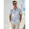 thumbnail image 3 of GIRUNS Men's Hawaiian Beach Short Sleeve Button Down Shirt Tropical Cuban Collar Casual Shirt, 3 of 7