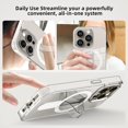 thumbnail image 3 of Étui pour iPhone 14 Pro avec Support Invisible [Compatible avec MagSafe] Protection de Qualité Militaire, Étui Magnétique Mince Antichoc pour Hommes Femmes, Transparent, 3 of 4