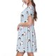 thumbnail image 2 of Easygdp Cute Farm Cow para Vestido Transpirable de Mujer, Vestido Suelto de Manga Corta con Pliegues y Bolsillos para el Verano, 2 of 6