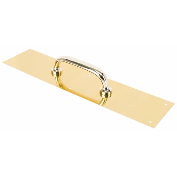 Prosource 4784179 3.5 x 15 in. Pull Plate, Bright Brass