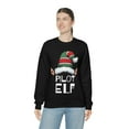 thumbnail image 6 of Pilot Elf Christmas Unisex Sweatshirt, S-2XL Holidays Xmas Elves, 6 of 9