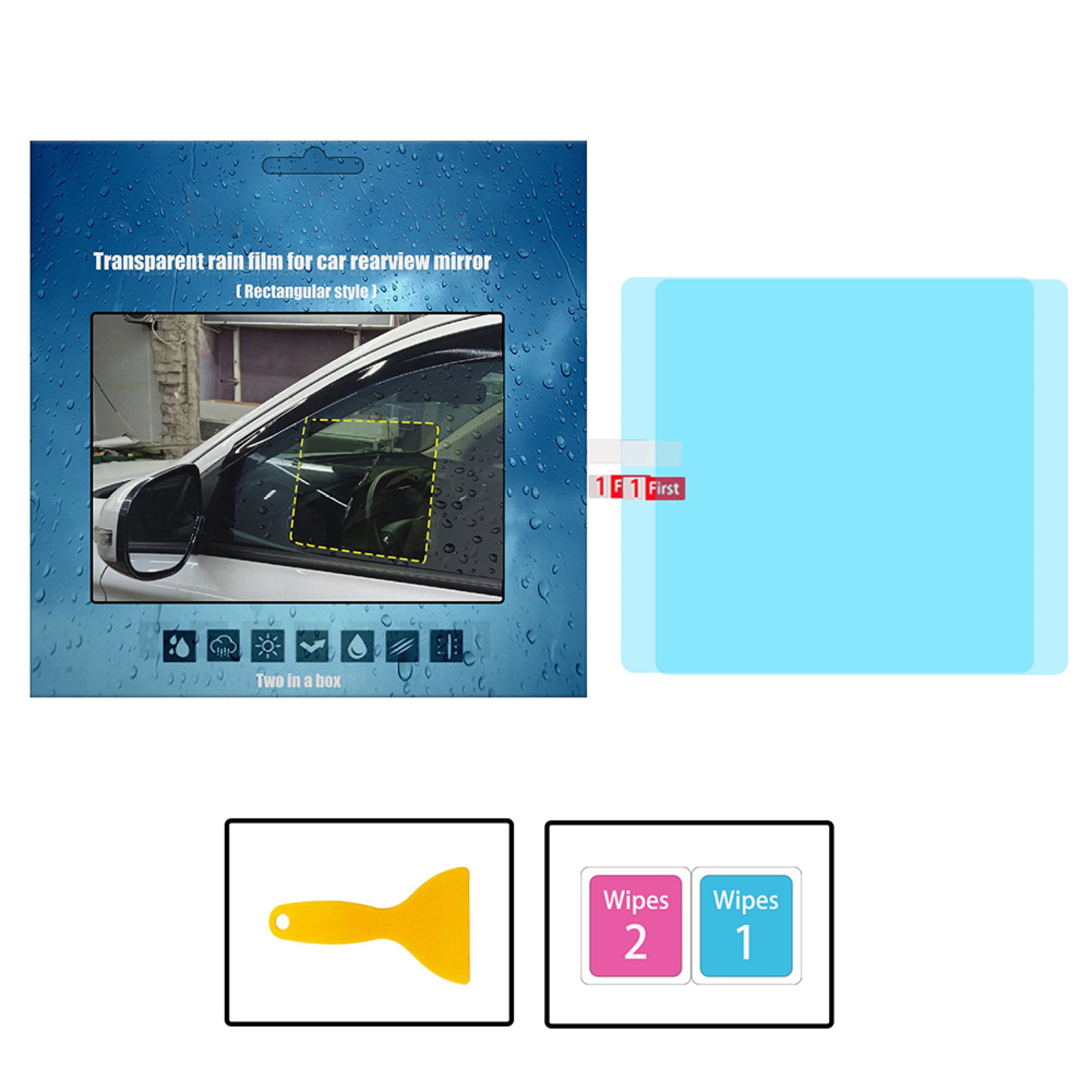 Buy oFami Car Rearview Mirror Anti Fog Protective Film,Rainproof Anti Glare  Nano Coating Car Rearview Mirror Film and Side Window Film ,HD  Waterproofing Rainproof Automobiler Membrane 4pcs(Oval+Rec) Online at  desertcartSeychelles