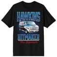 thumbnail image 5 of Stranger Things 5 Hawkins Hitmaker Van Radio Station Men's Black Crew Neck Short Sleeve Tee-Large, 5 of 7
