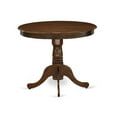 thumbnail image 3 of Bowery Hill Table à Manger Ronde Traditionnelle Antique en Bois de Caoutchouc, Noyer, 3 of 5