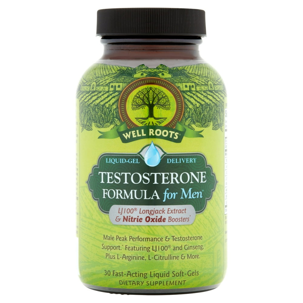 Well Roots Testosterone Formula for Men Dietary Supplement FastActing