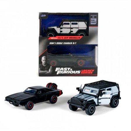 Jada 1:32 Fast Furious Legacy Series Tej’s Jeep Wrangler Dom’s Dodge Charger R/T