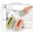 thumbnail image 3 of Household Ceramic Tile Cleaning Brush Nordic Kitchen With Handle Cleaning Brush Multifunctional Plain Bathtub Stove Brush Pink, 3 of 6
