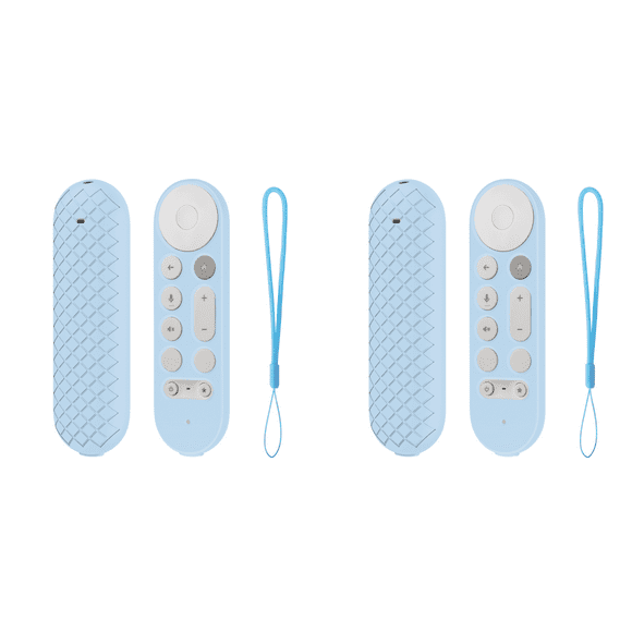 Peggybuy Silicone Remote Controller Protective Case for Google TV Streamer 4K(Sky Blue)