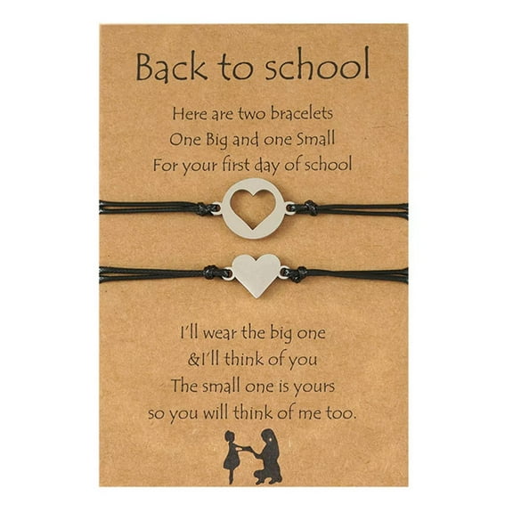 K-KED Back to School Gift Mommy and Me Bracelet Matching Season Stainless Steel