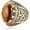 Gold, variant on Retro Large Tiger Eye Stone Mens Ring Turquoise Blue Vintage Ring for Men Oval Gemstone Stainless Steel Ring Size 7-13