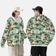 thumbnail image 4 of Daiia Colorful Hawaii Palms UPF 50+ Sun Protection Hoodie Jacket Lightweight Long Sleeve Sun Shirt for Women Men with Pocket Hiking Outdoor-X-Large, 4 of 7