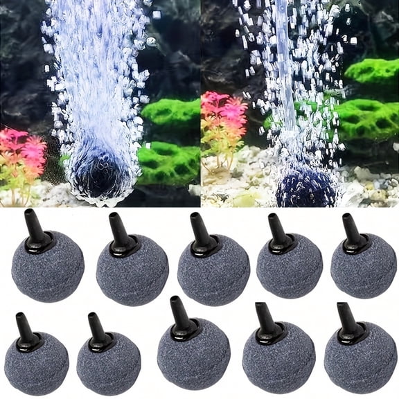 10 pack Round Air Stone Aerator 40mm High Temperature Sintered Bubble Stone Aquarium Oxygen Pump Accessory for Fish Tank Hydroponic