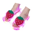 thumbnail image 3 of GobdXE Toddler Kids Light Up Slides LED Strawberry Cartoon Sandals Non Summer Slippers Size:5-5.5 Years, 3 of 9