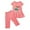 Pink, variant on CHGBMOK Toddler Kid Girls Summer Outfits Outfits Clothes Floral Short Sleeve T-Shirt Top + Summer Short Set Girl Clothes 1-10Y