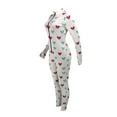 thumbnail image 1 of FOCUSNORM Combinaison de Noël Imprimée pour Femmes, Manches Longues, Col Rond, 1 of 6