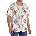 thumbnail image 4 of Wukai Retro Squirrel Men's Casual Short-Sleeve Button Down Shirt - Lightweight Summer Dress Shirt for Daily Wear-3X-Large, 4 of 7