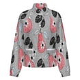 thumbnail image 5 of Jackets for Women Winter Coat Jackets Flannel Stand Collar Jacket(Pear Floral Pattern Print,Size:S-4XL), 5 of 7