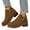1-Brown, variant on Women's Ankle Boots Chunky Low Heel Chelsea Western Booties Comfort Slip on Suede Fall Work Boots with Side Zipper