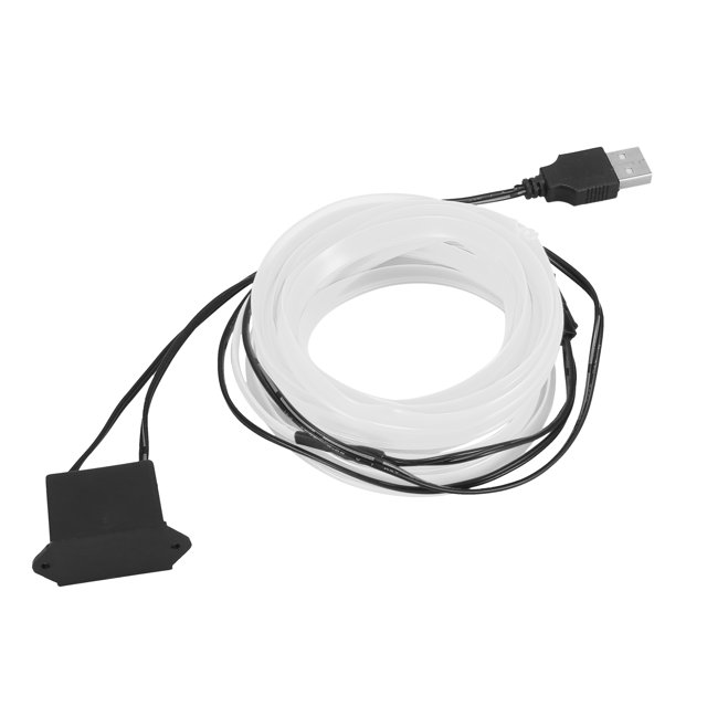 3 Metros/10pies Coche Interior USB EL Cable Tira Hielo Azul Fría Luz Juego
