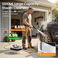 thumbnail image 4 of EasyWox 2500W Handheld Steam Cleaner, 6-Level Adjustable, 40.6oz Tank, Portable Steam Cleaner for Home, Auto Detailing, Floor, Furniture, Tile Grout, 4 of 10