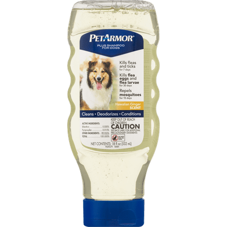 PetArmor Plus Flea & Tick Hawaiian Ginger Removal Shampoo For Dogs, 18 Fl. Oz.