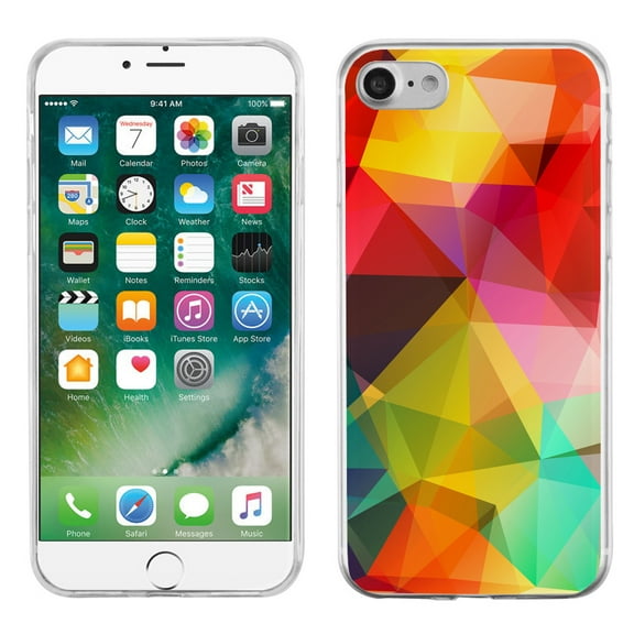 One Tough Shield ® Slim-Fit Premium TPU Gel Phone Case for Apple iPhone 7 - Polygon