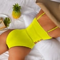 thumbnail image 5 of JGGSPWM Women's Sold Basic One Piece Swimsuit Swimwear Bathing Suits Bikini Set Paded Bra Beachwear Yellow M, 5 of 9
