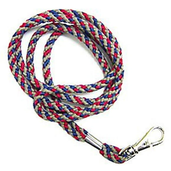 18 x 5 in. Lanyard with Metal Clip&#44; Solid Black Rope