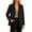 Black, variant on Tqcoqu Women's Faux Suede Notched Lapel Blazer,Three Button Long Sleeve Casual Work Suit Jacket with Pocket,2026 Fall Winter Trendy Clothes,Black Women's S-XXXL