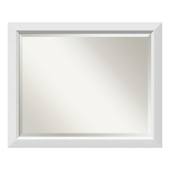 Amanti Art Dsw3572554 Blanco 26" X 32" Rectangular Beveled Wood Framed Vanity Mirror
