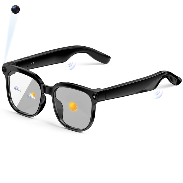 Gafas inteligentes Voleeoa AI con cámara HD de 8MP, asistente de voz