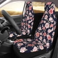 thumbnail image 3 of KAKALAD Floral rose print Car Seat Covers Set Vehicle Front Seats Protector 2 Pcs, 3 of 9