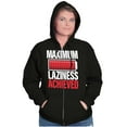 thumbnail image 4 of Maximum Laziness Achieved Funny Lazy Zip Up Hoodie Men's Women's Brisco Brands X, 4 of 6