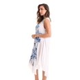 thumbnail image 2 of Riviera Sun Sleeveless Umbrella Dresses for Women (White - Blue Flower, Medium), 2 of 3