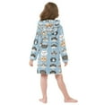 thumbnail image 4 of FORMRS Niños Bathrobe Unisex Hooded Robe Soft Plush Pajamas Sleepwear, Size 2-3T, Vibrant Cute Cat, 4 of 7