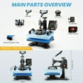 thumbnail image 6 of Adnoom 12x10 Heat Press with 360°Swing-Away Design, 650W Digital Shirt Press Machine with LCD Control Panel, DIY Vinyl Heat Press Sublimation Machine for T-shirts, Canvas, Bags, 6 of 8