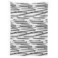 thumbnail image 3 of Ambesonne Abstract Tablecloth Rectangular Table Cover, Grunge Theme Tire Tracks, 60"x84", White and Charcoal Grey, 3 of 4